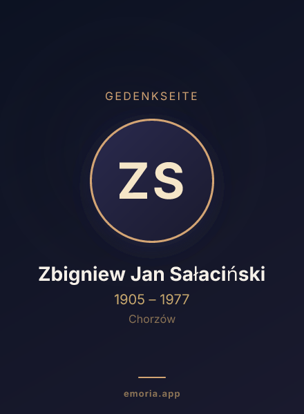 Gedenkportrait von Zbigniew Jan Sałaciński