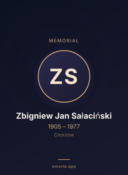 Memorial portrait of Zbigniew Jan Sałaciński