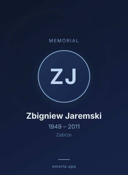 Memorial portrait of Zbigniew Jaremski