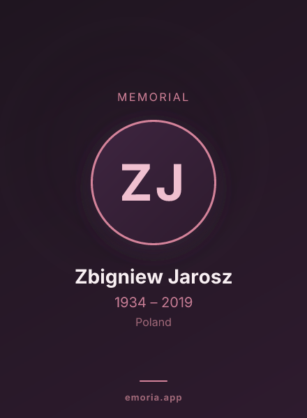 Memorial portrait of Zbigniew Jarosz