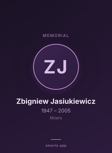 Memorial portrait of Zbigniew Jasiukiewicz