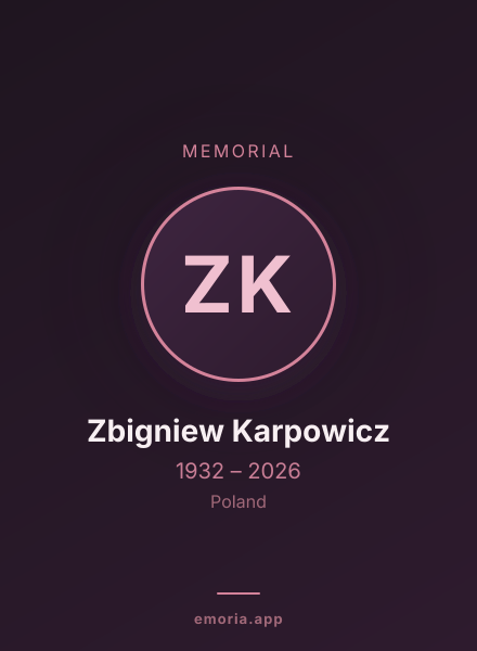 Memorial portrait of Zbigniew Karpowicz