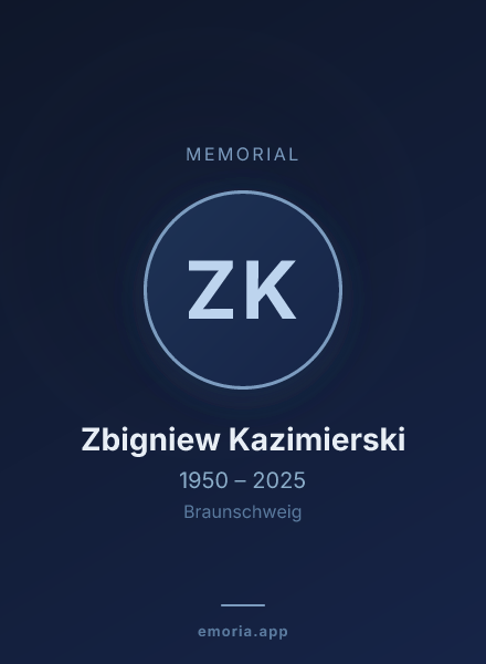 Memorial portrait of Zbigniew Kazimierski
