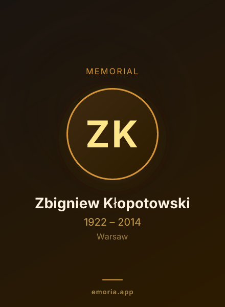 Memorial portrait of Zbigniew Kłopotowski