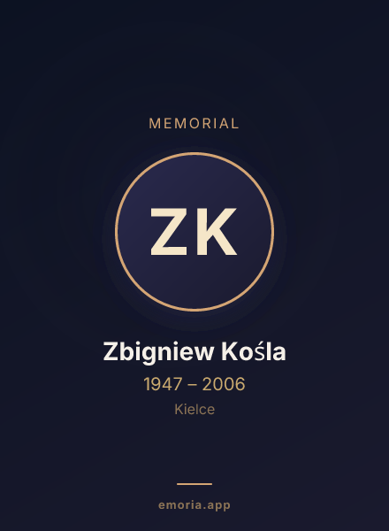 Memorial portrait of Zbigniew Kośla