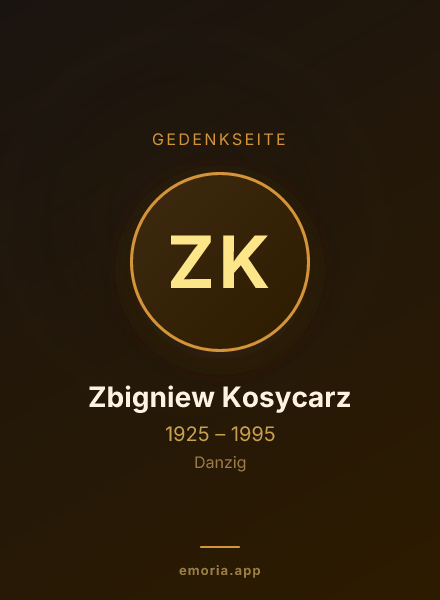 Gedenkportrait von Zbigniew Kosycarz