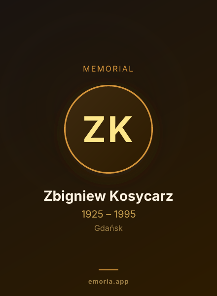 Memorial portrait of Zbigniew Kosycarz