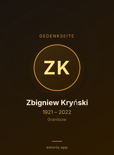Gedenkportrait von Zbigniew Kryński