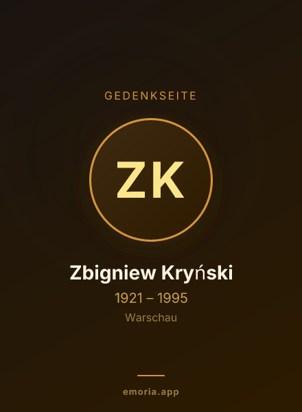 Gedenkportrait von Zbigniew Kryński