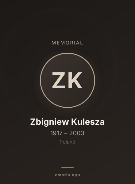 Memorial portrait of Zbigniew Kulesza