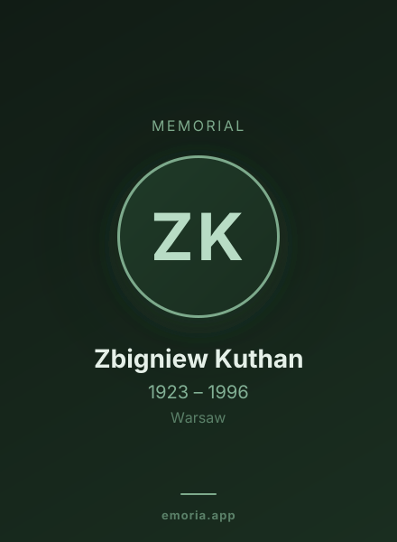 Memorial portrait of Zbigniew Kuthan