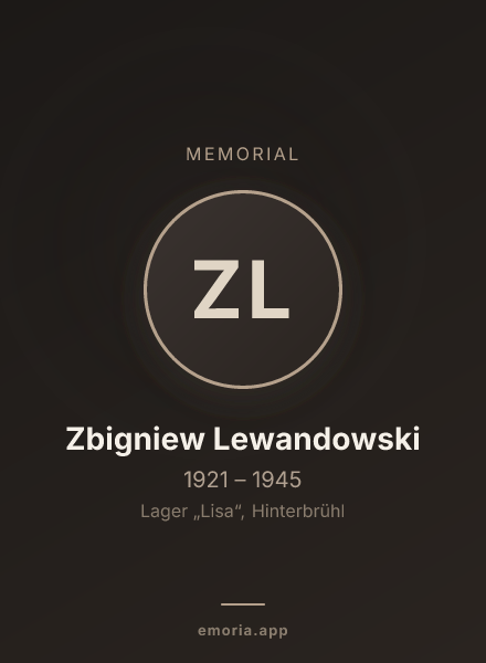 Memorial portrait of Zbigniew Lewandowski