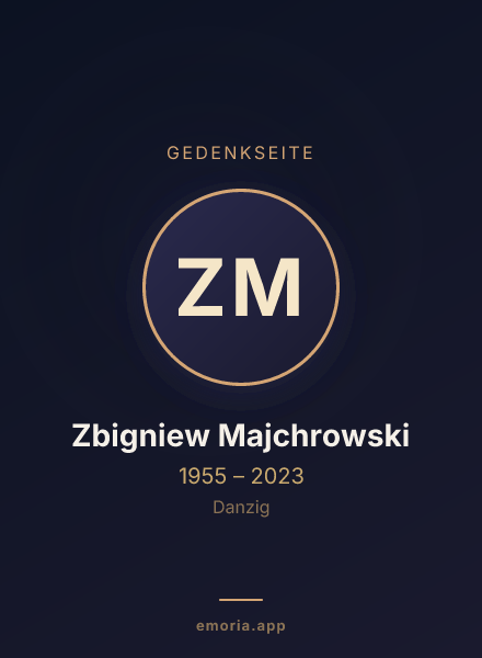 Gedenkportrait von Zbigniew Majchrowski