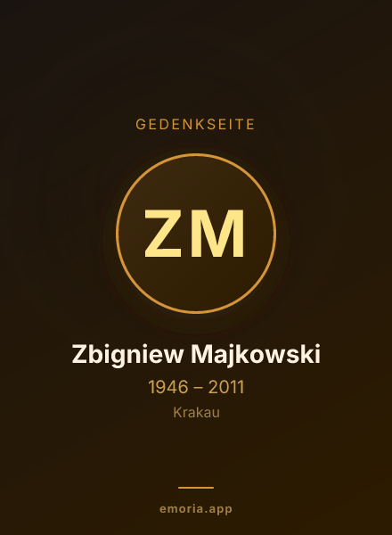 Gedenkportrait von Zbigniew Majkowski