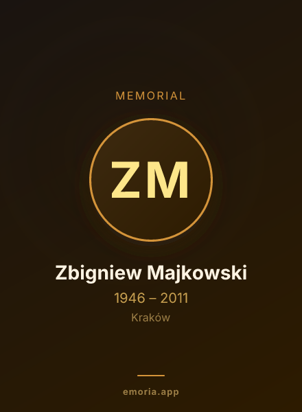 Memorial portrait of Zbigniew Majkowski