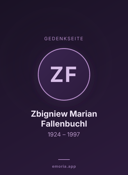 Gedenkportrait von Zbigniew Marian Fallenbuchl