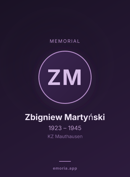 Memorial portrait of Zbigniew Martyński