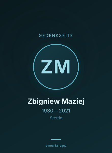 Gedenkportrait von Zbigniew Maziej