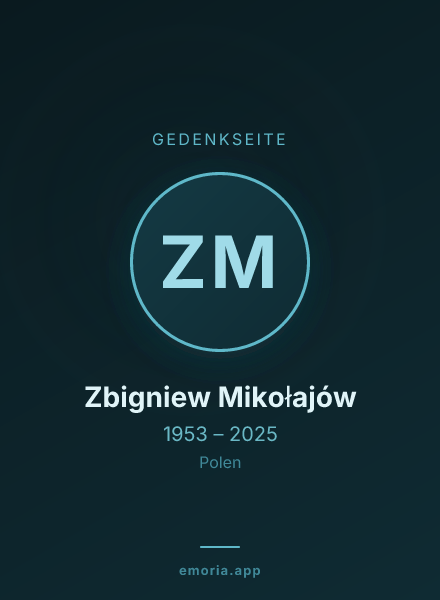 Gedenkportrait von Zbigniew Mikołajów