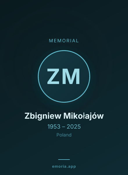 Memorial portrait of Zbigniew Mikołajów