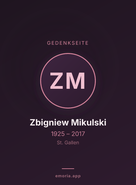 Gedenkportrait von Zbigniew Mikulski