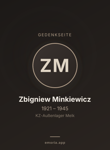 Gedenkportrait von Zbigniew Minkiewicz
