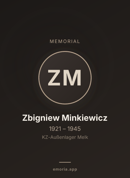 Memorial portrait of Zbigniew Minkiewicz