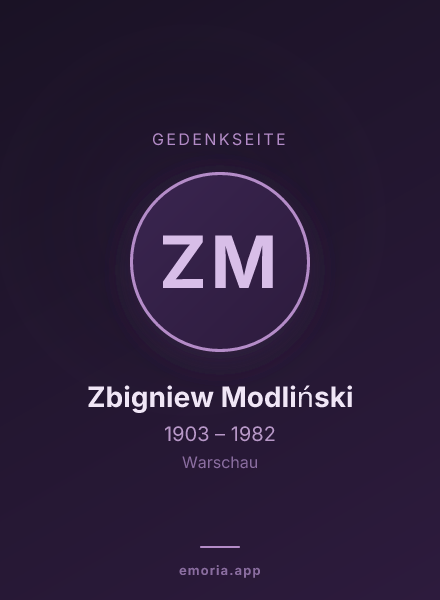 Gedenkportrait von Zbigniew Modliński