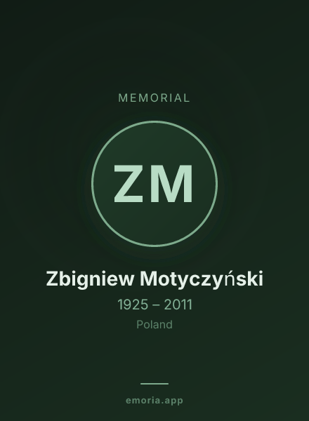 Memorial portrait of Zbigniew Motyczyński