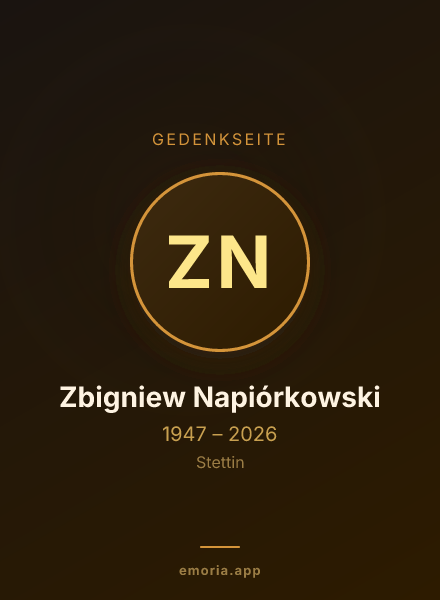 Gedenkportrait von Zbigniew Napiórkowski