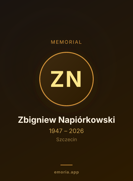Memorial portrait of Zbigniew Napiórkowski