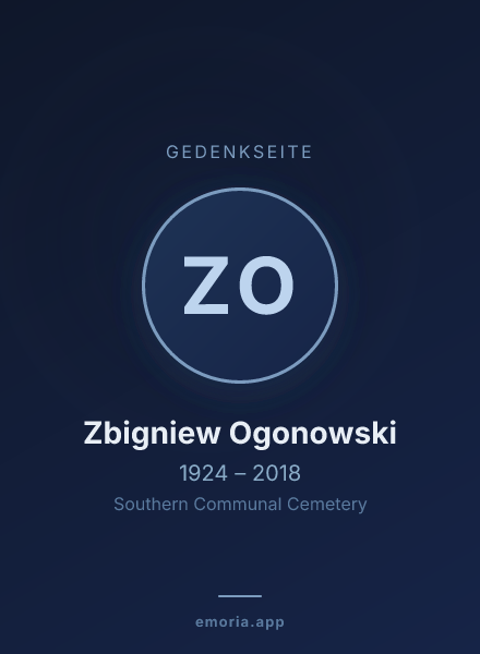 Gedenkportrait von Zbigniew Ogonowski