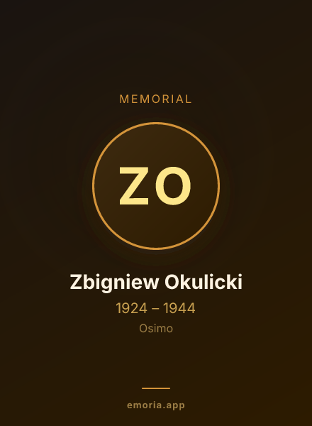 Memorial portrait of Zbigniew Okulicki
