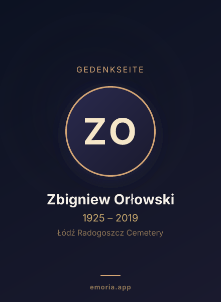 Gedenkportrait von Zbigniew Orłowski