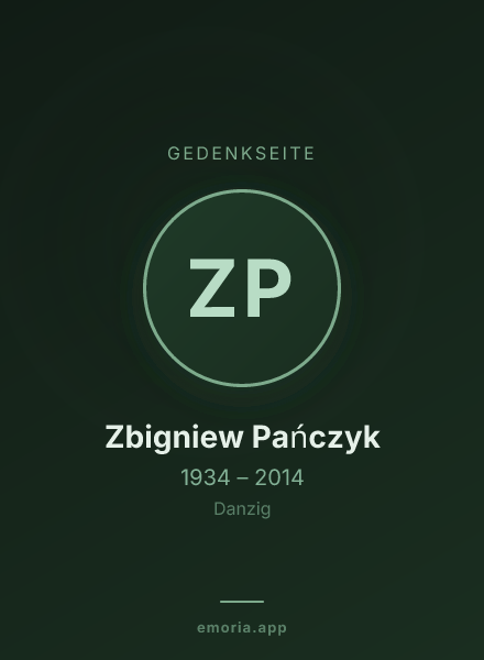 Gedenkportrait von Zbigniew Pańczyk