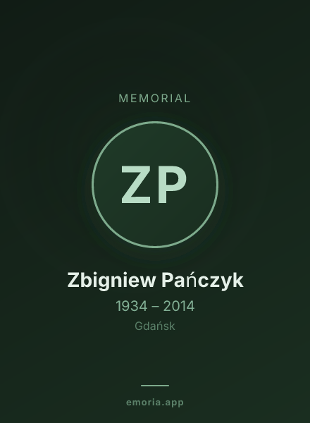 Memorial portrait of Zbigniew Pańczyk