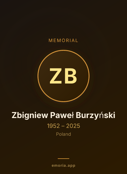 Memorial portrait of Zbigniew Paweł Burzyński