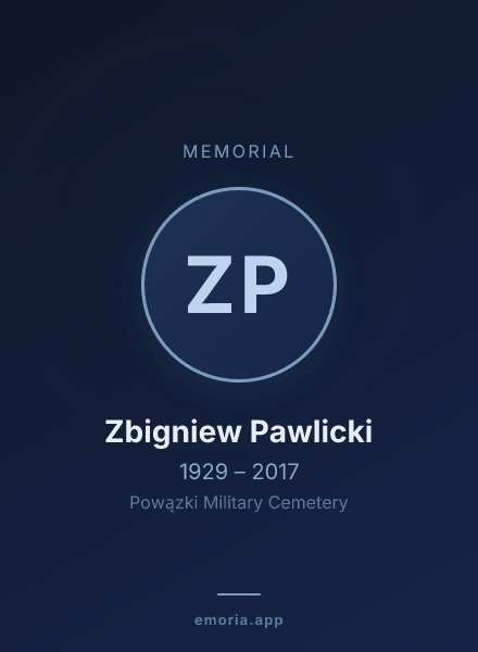 Memorial portrait of Zbigniew Pawlicki