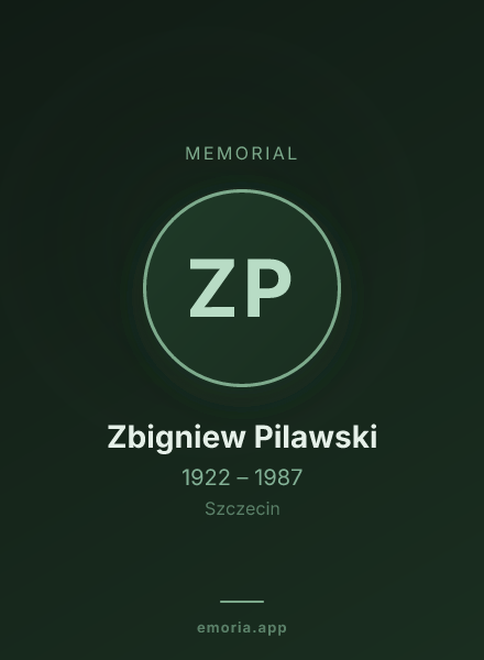 Memorial portrait of Zbigniew Pilawski