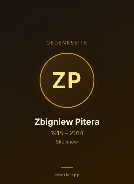 Gedenkportrait von Zbigniew Pitera