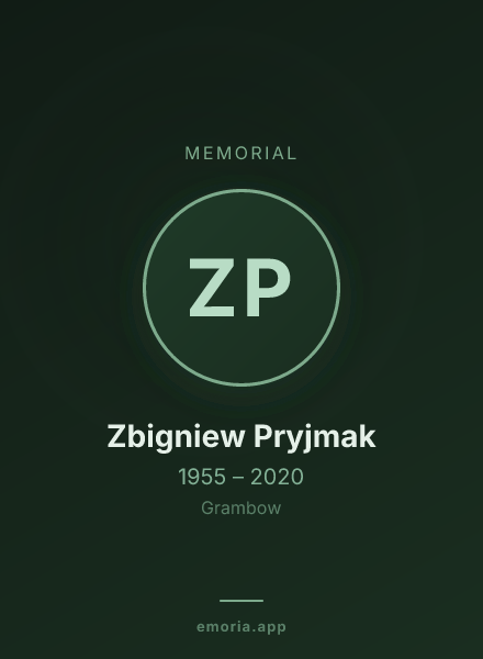 Memorial portrait of Zbigniew Pryjmak