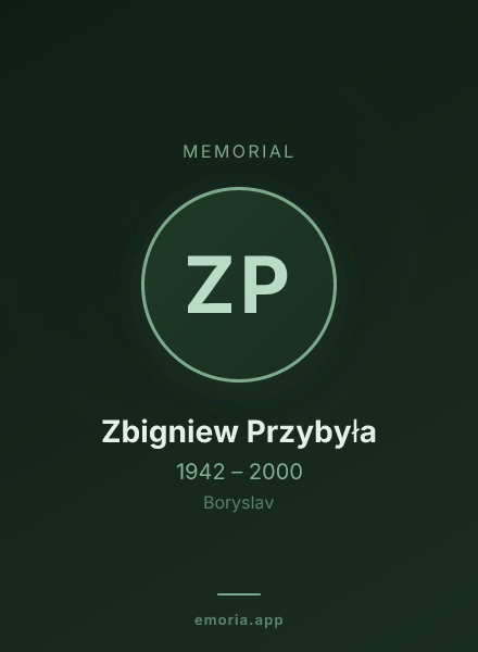 Memorial portrait of Zbigniew Przybyła