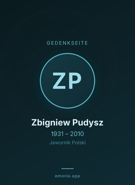 Gedenkportrait von Zbigniew Pudysz