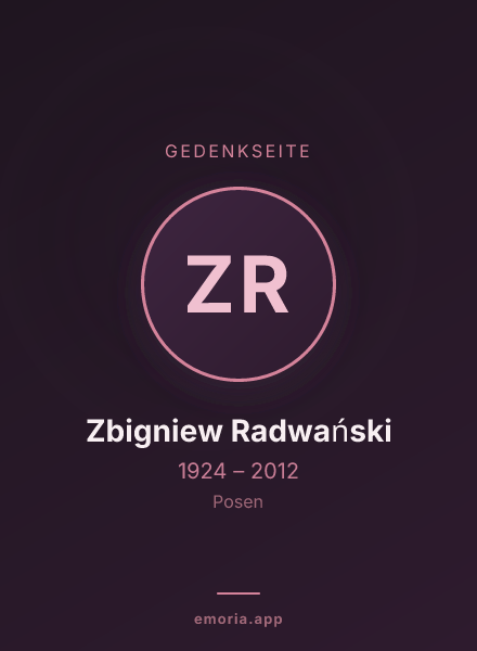 Gedenkportrait von Zbigniew Radwański
