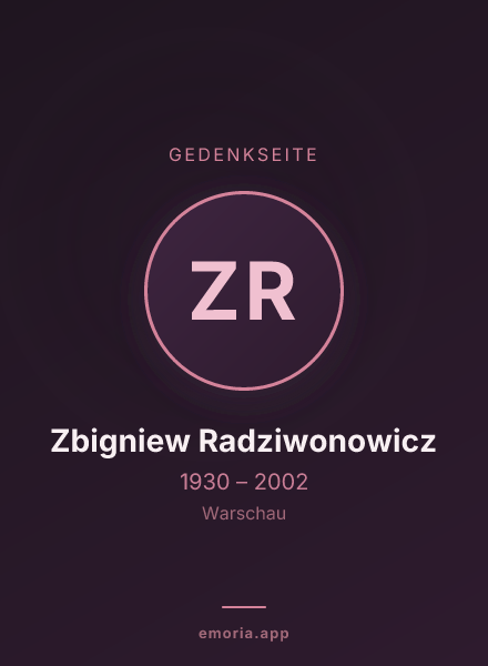 Gedenkportrait von Zbigniew Radziwonowicz