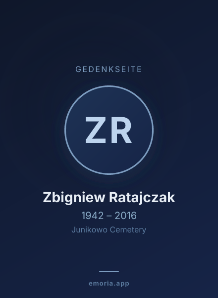 Gedenkportrait von Zbigniew Ratajczak