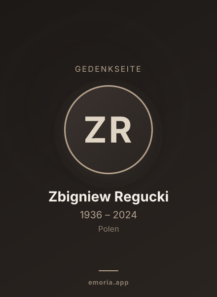 Gedenkportrait von Zbigniew Regucki