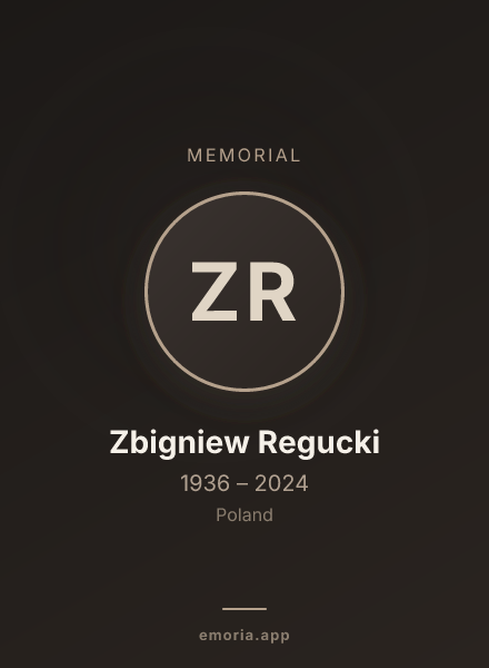Memorial portrait of Zbigniew Regucki