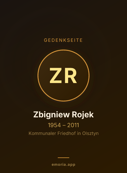 Gedenkportrait von Zbigniew Rojek