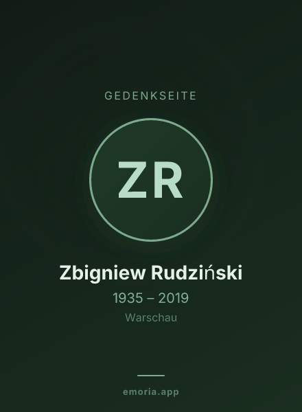 Gedenkportrait von Zbigniew Rudziński